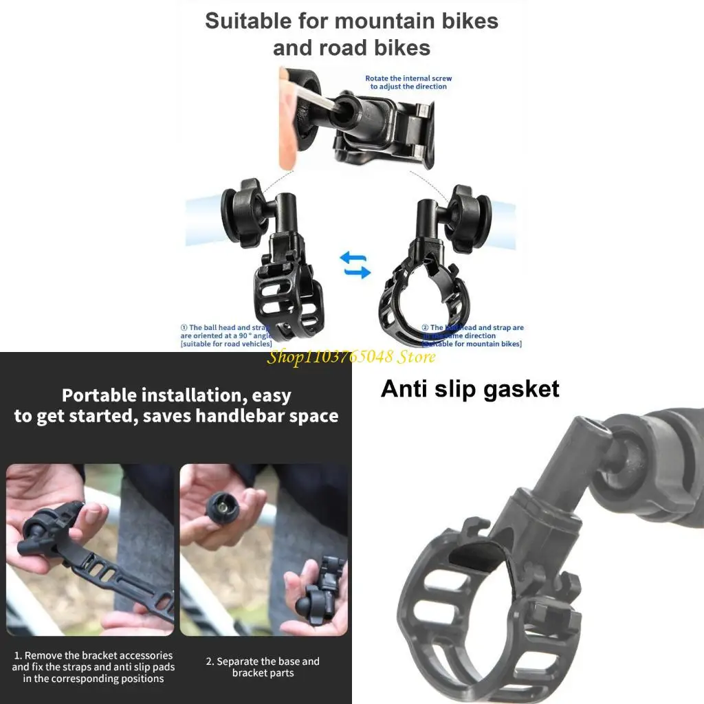 

R53E Cycling Flashlight Stand Universals Guike Handlebars Light Holder orterying