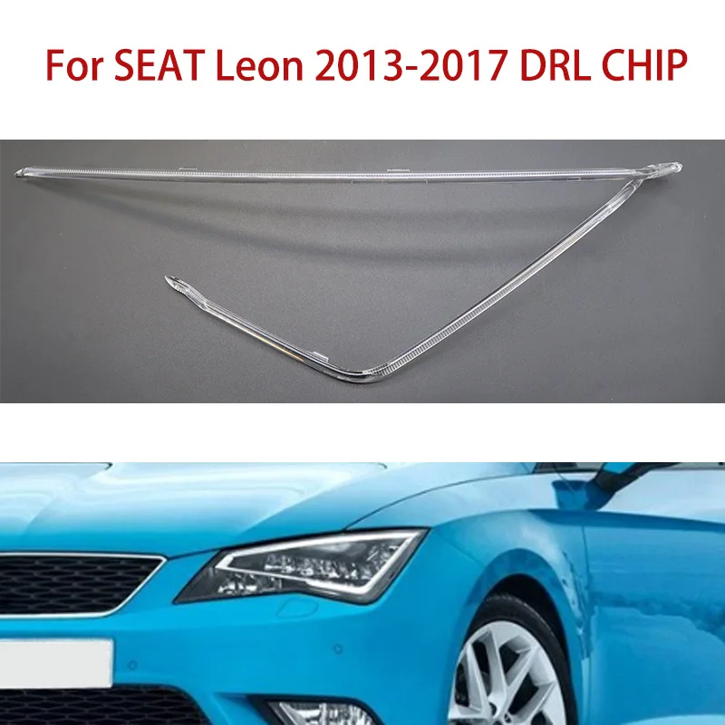 Białe światło do jazdy dziennej, listwa oświetleniowa do SEAT Leon LED 2013-2017, reflektory samochodowe DRL Angel Eye Conduit Strip — 2