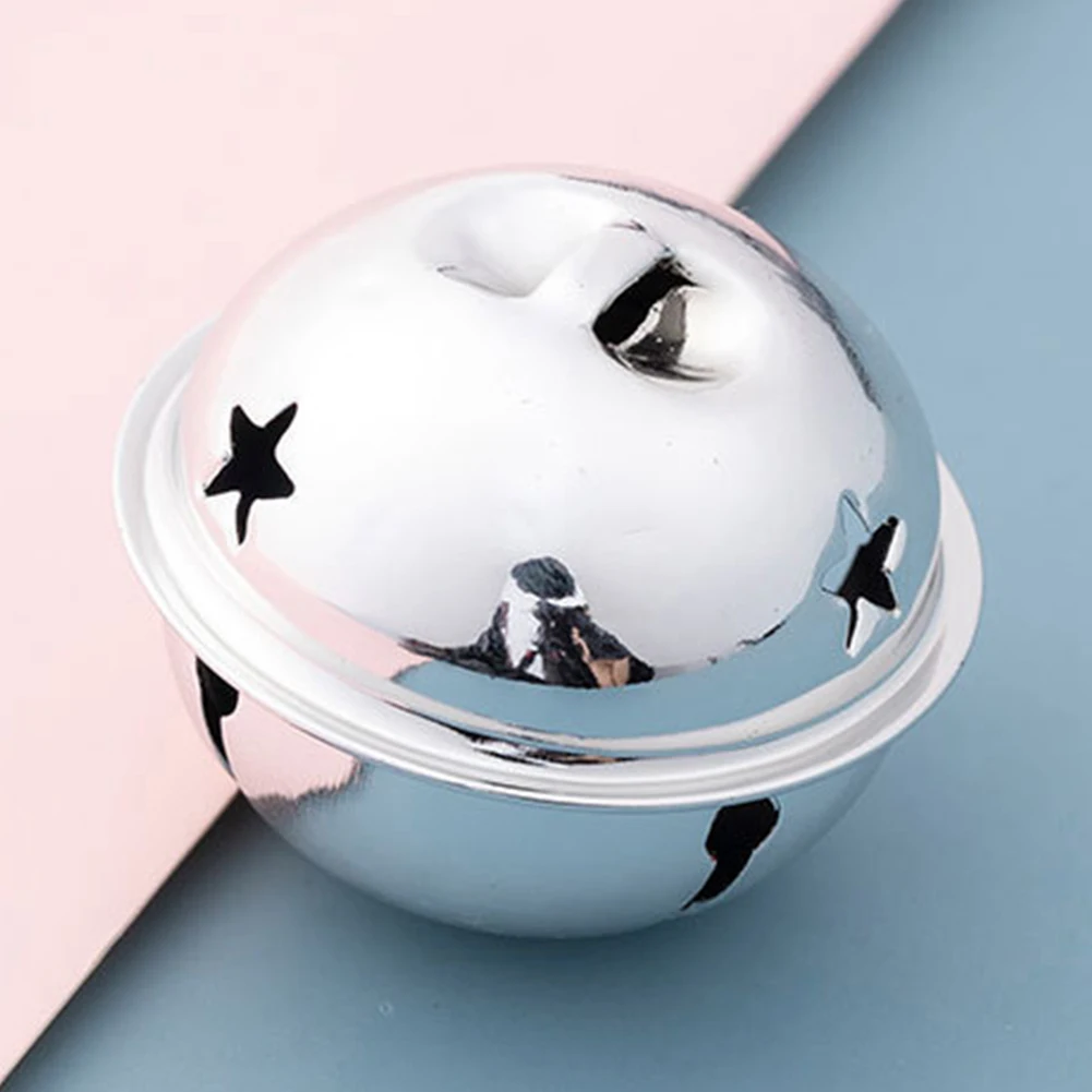 6 قطعة أجراس جلجل عيد الميلاد 40 مللي متر نجمة خماسية جلجل أجراس زخرفية معدنية أجراس زخرفية لتزيين العطلة