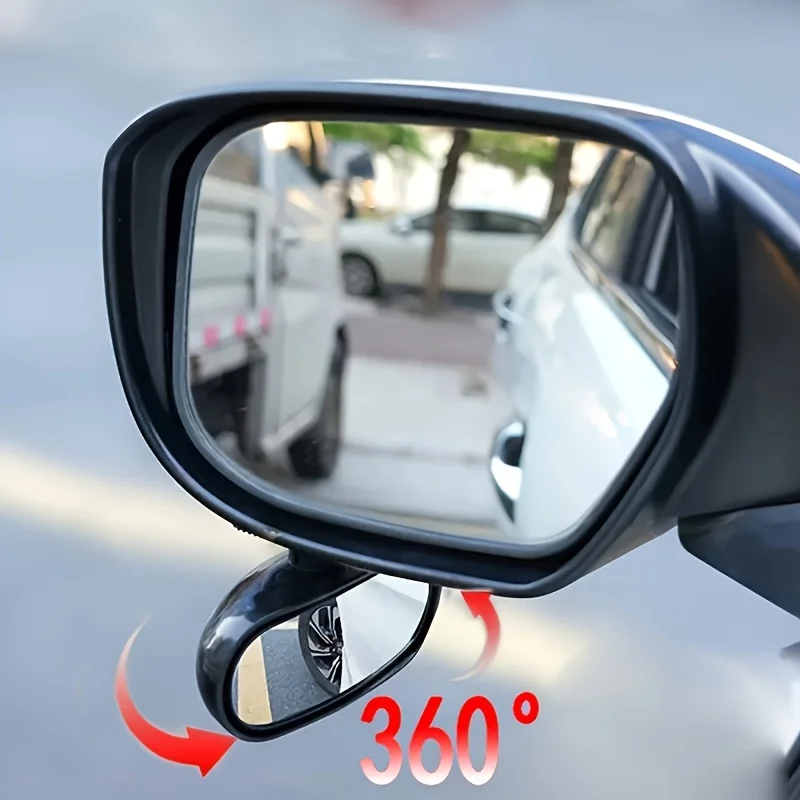 Adjustable Wide Angle Convex Blind Spot Mirror, Auto Side Rear View Mirror for Car Reverse Parking Auxiliary