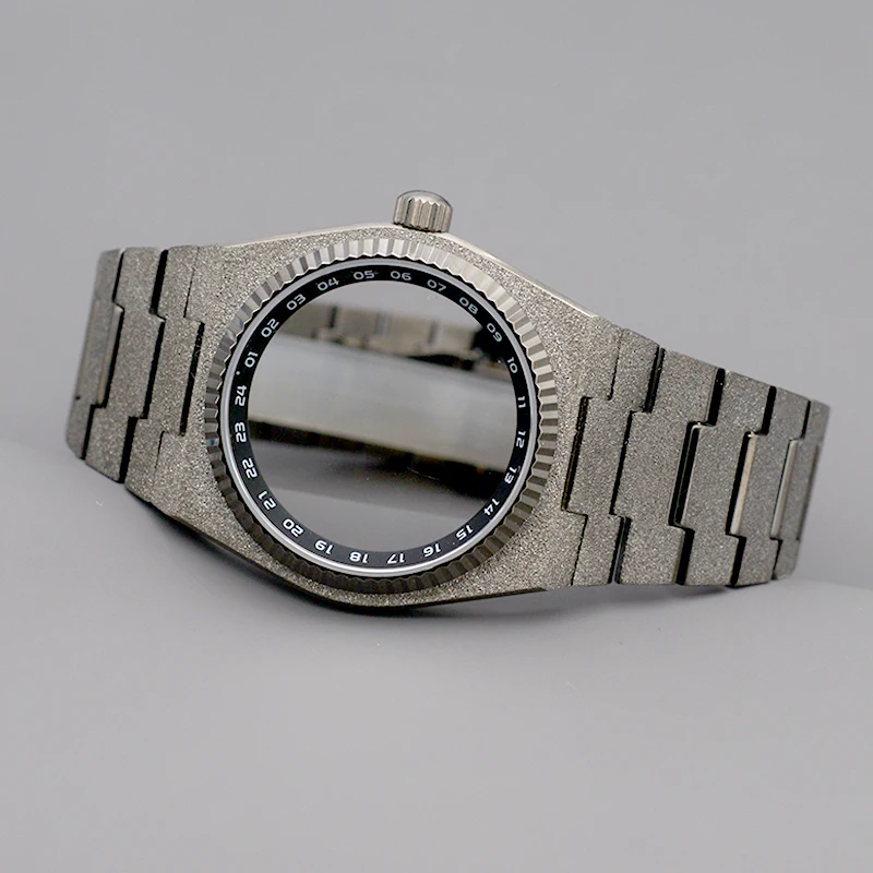 Mod Nh35 Nh36 Case Gun Gray Grit Nail Sand Effect Super Player PRX Watch Case Fit NH34 4R35 4R36 NH35 NH36 Case Gift
