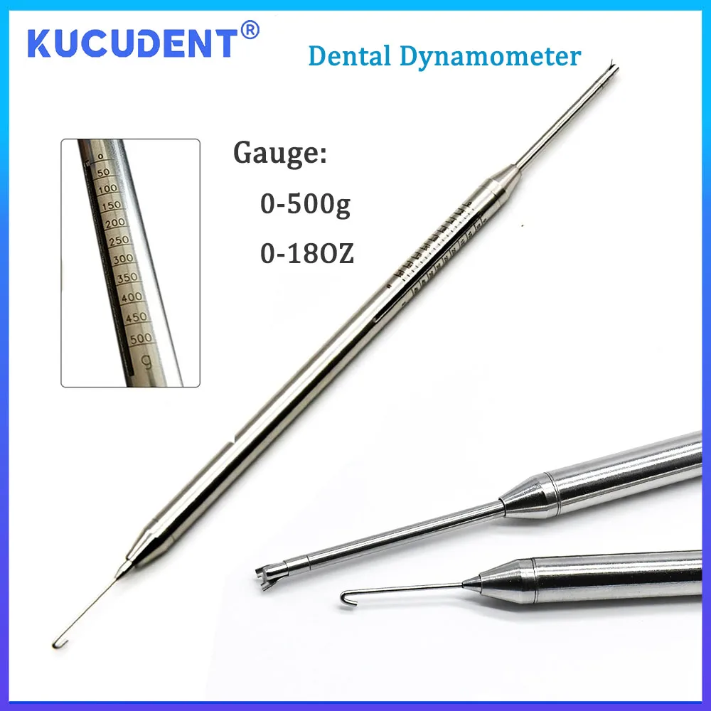 KUCUDENT Dental Dynamometer Tension and Stress Gauge Grip Strength Measurement Meter for Orthodontic Braces Rubber Band Archwire