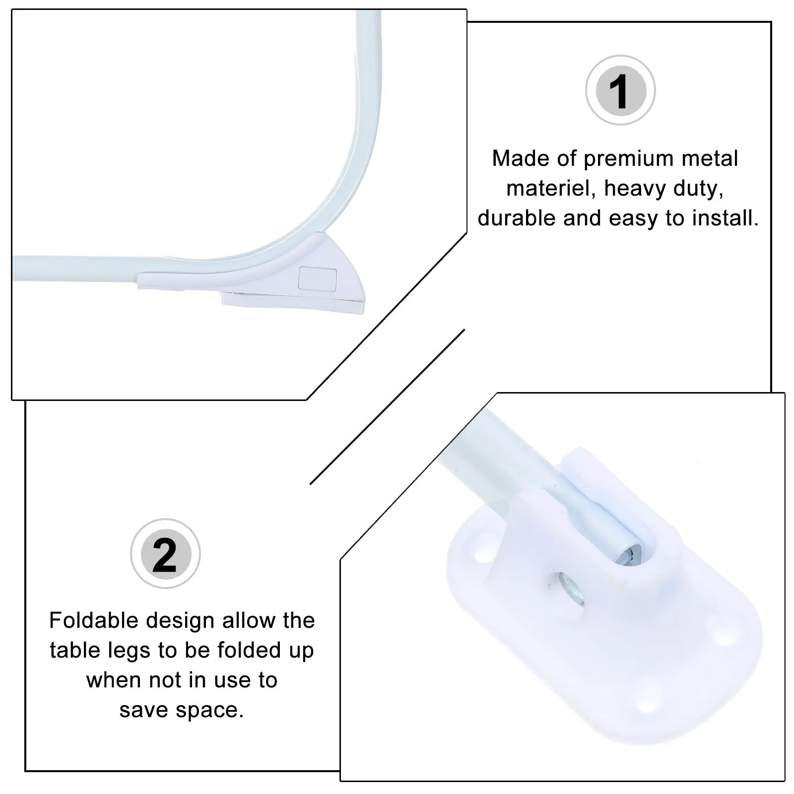 

2Pcs Folding Metal Hairpin Legs Foldable Table Legs for Sofa Stand End Table DIY Furniture Foldable Hairpin Leg