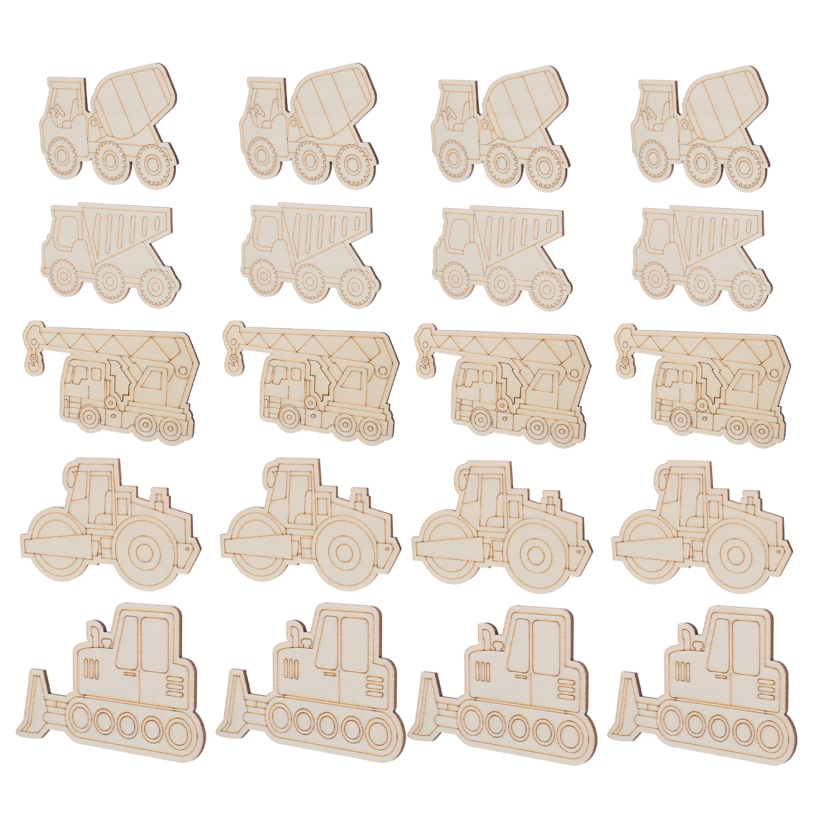 

45pcs Wooden Diy Unpainted Vehicle Tags Party Decorations Blank Car Shaped Painting Craft Projects Embellishments For Crafts