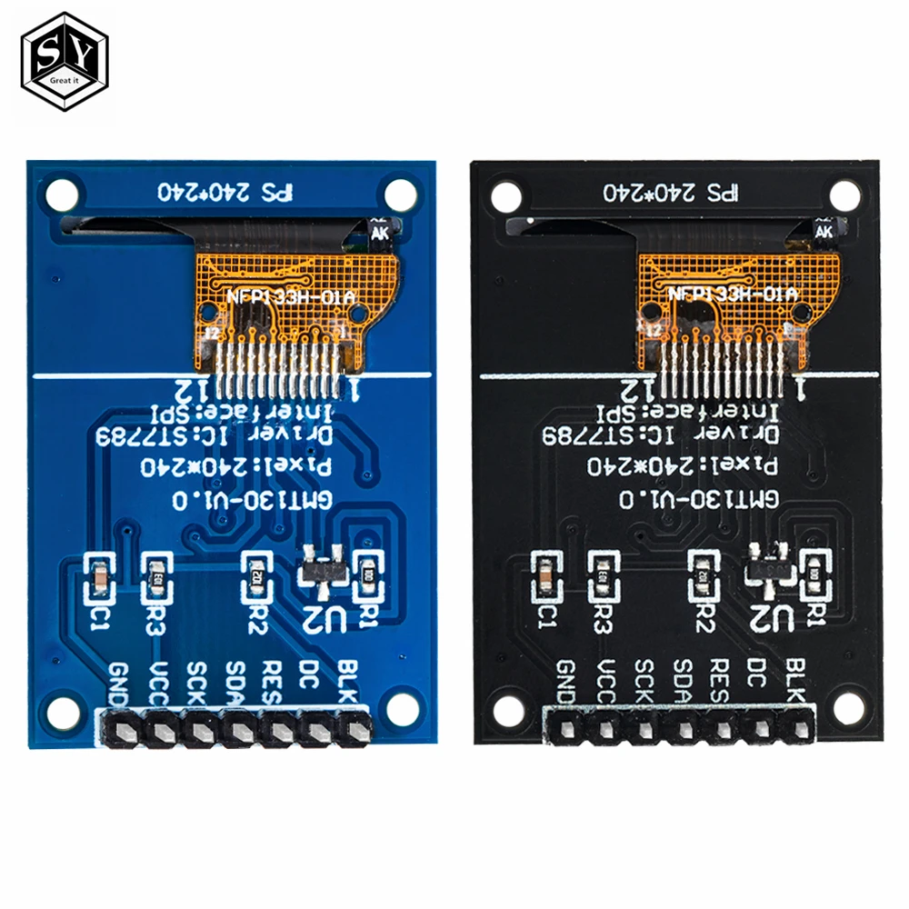 TFT Display 0.96 / 1.3 inch IPS 7P SPI HD 65K Full Color LCD Module ST7735 Drive IC 80*160 (Not OLED) For Arduino