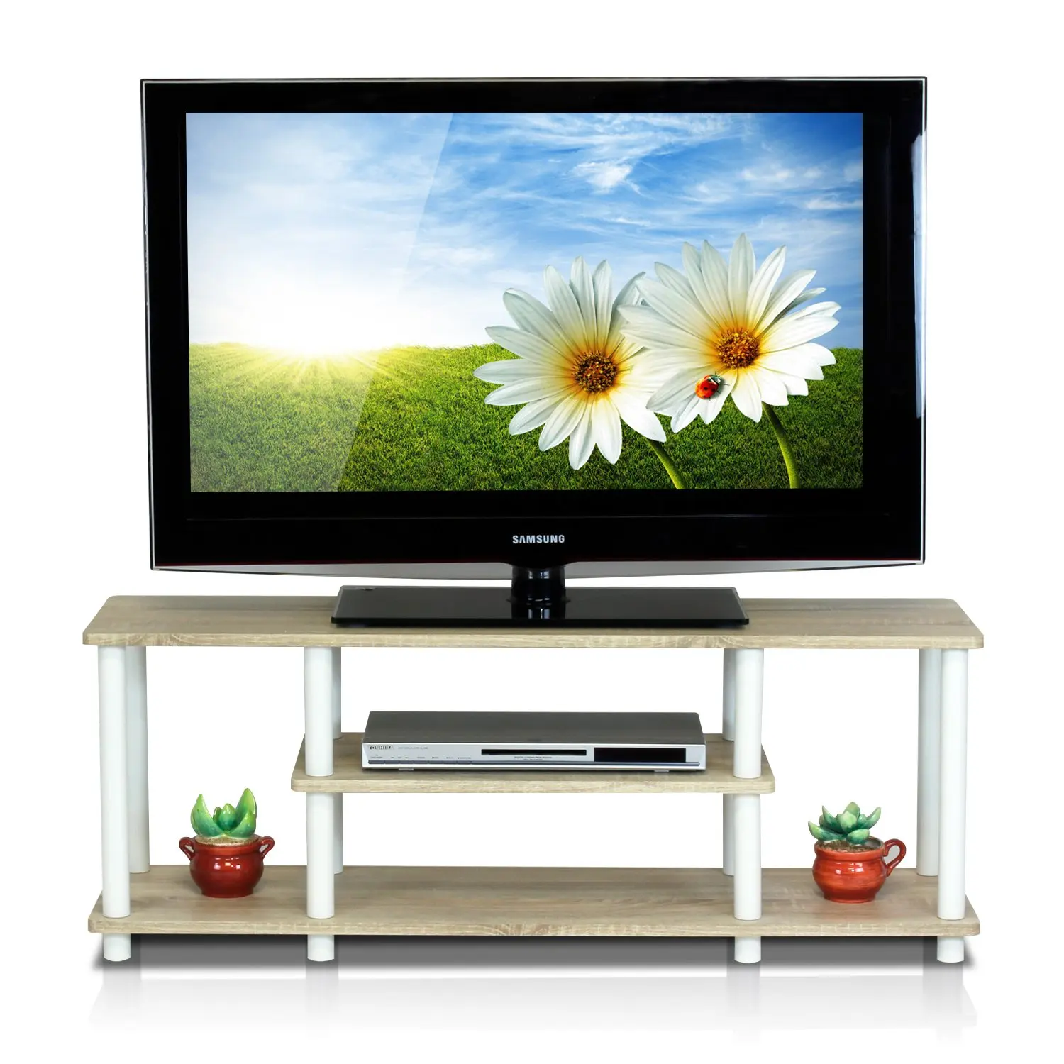 

3-Tier TV Shelf Entertainment Center TV Stand 50 Inch for Living Room, Office, Home, Bedroom