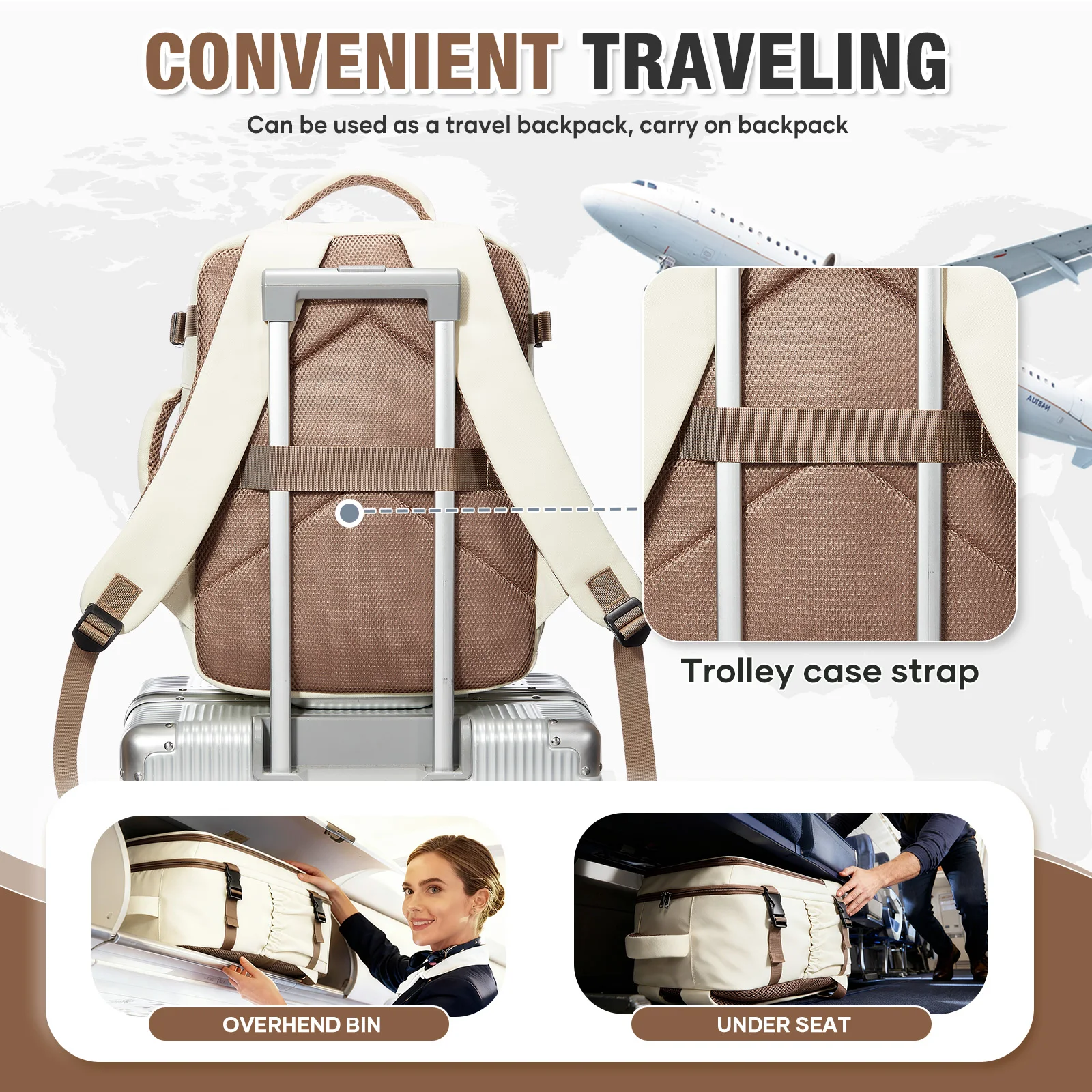 Mochila de viaje Cabina Plane 40x20x30 Ryanair equipaje de mano mochila Wizzair 40x30x20 Carry-Ons hombres mujeres 15,6 pulgadas bolsas para ordenador portátil