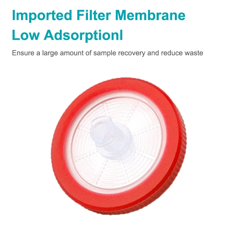 PTFE PES CA Nylon Millipore Membrane Syringe Filter Non Sterile Selton 100pcs/Lot 25mm Disposable Needle Filter