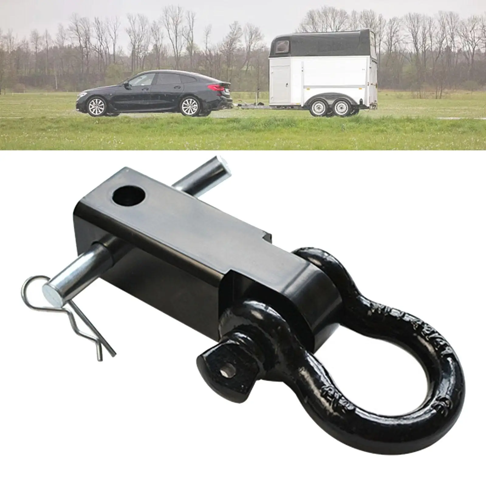 

Shackle Hitch Receiver Trailer Arm Towing Accessories Towing Kits Spare Fitments Heavy Duty for Car Trailer Boat Trucks SUV