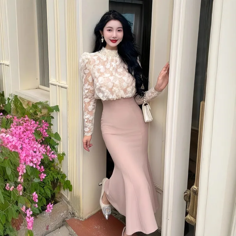 

Dress Spring New Women's Clothing French Temperament Hip Dress Skirt