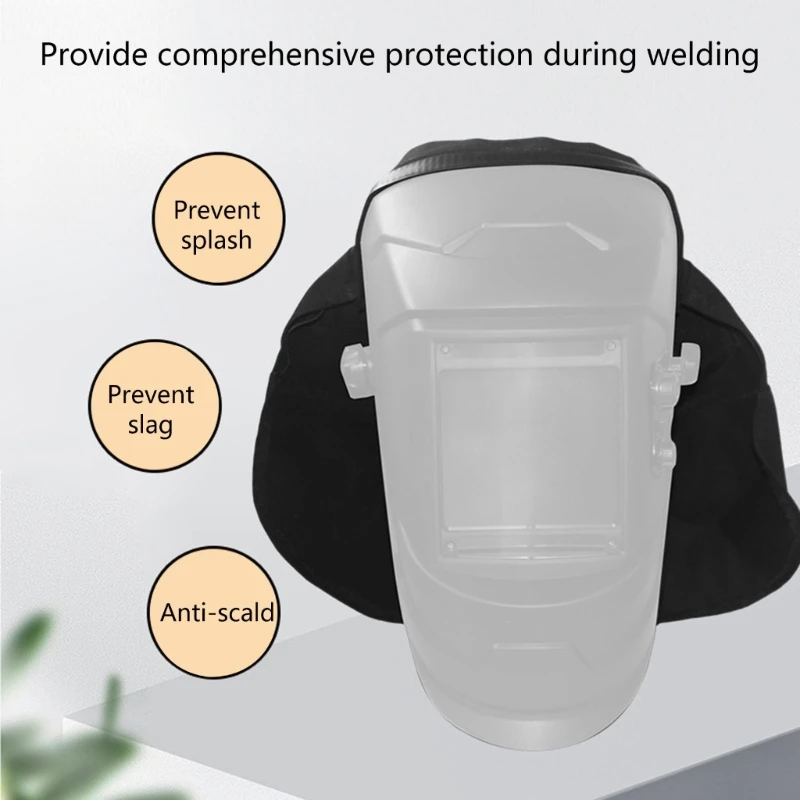 Convenient Welding Helmets Cover Pair And Bib High Temps Leather Fabric Gears