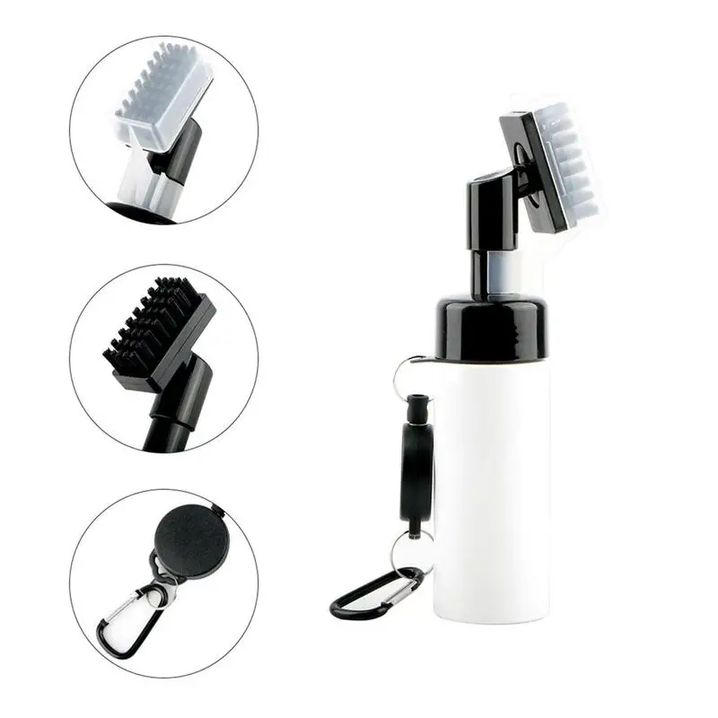 Brosse de nettoyage de Clubs de Golf, brosse à rainure Portable avec bouteille d'eau de Type poussoir, nettoyeur de rainure de Swing de Golf