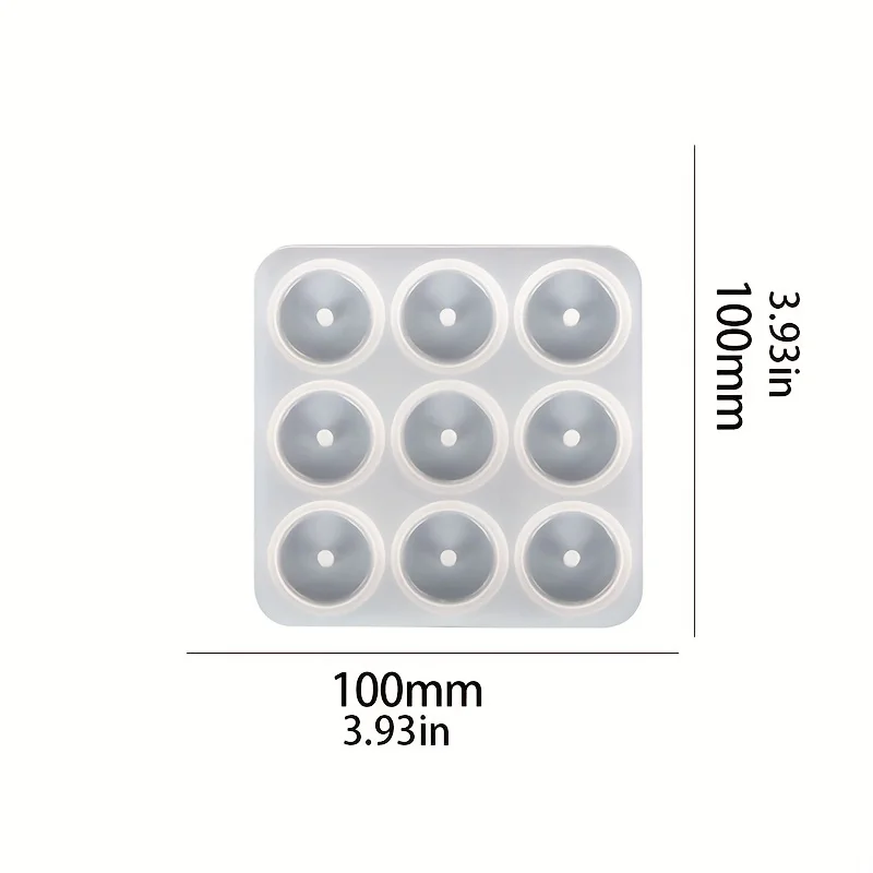 Reusable Square Silicone Mold Compatible for Epoxy Resin, Polymer Clay & Glue - 6-Cavity Jewelry Making Mold, DIY Craft Molds