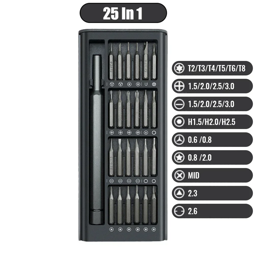 Screwdriver Set Magnetic Precision Screwdriver Set 25-in-1 Small Repair Kit for Mobile Phones/PC/Mobile Phones Manual Tools Hand