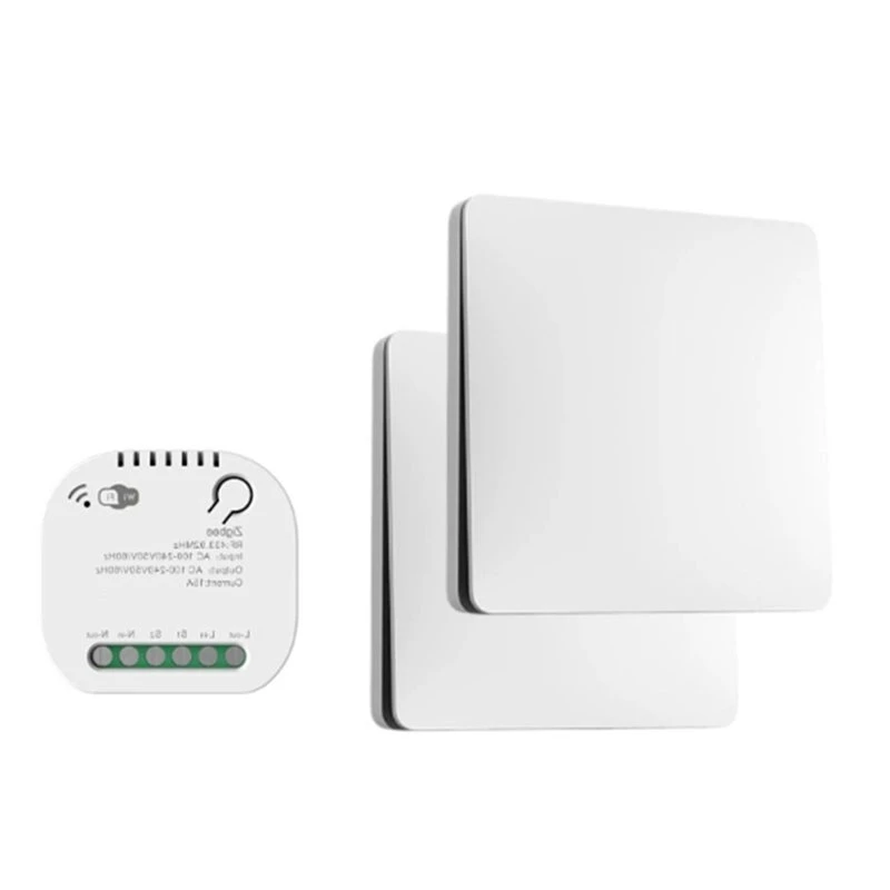 B17C Zigbee Smart Wireless Self-Powered Switch,Kinetic Energy For Alexa Google Home Easy Installation