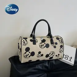 Disney Mickey New Travel Handbag Luxury Brand Fashion Women's Portable Travel Handbag Cartoon One Shoulder Crossbody Travel Bag