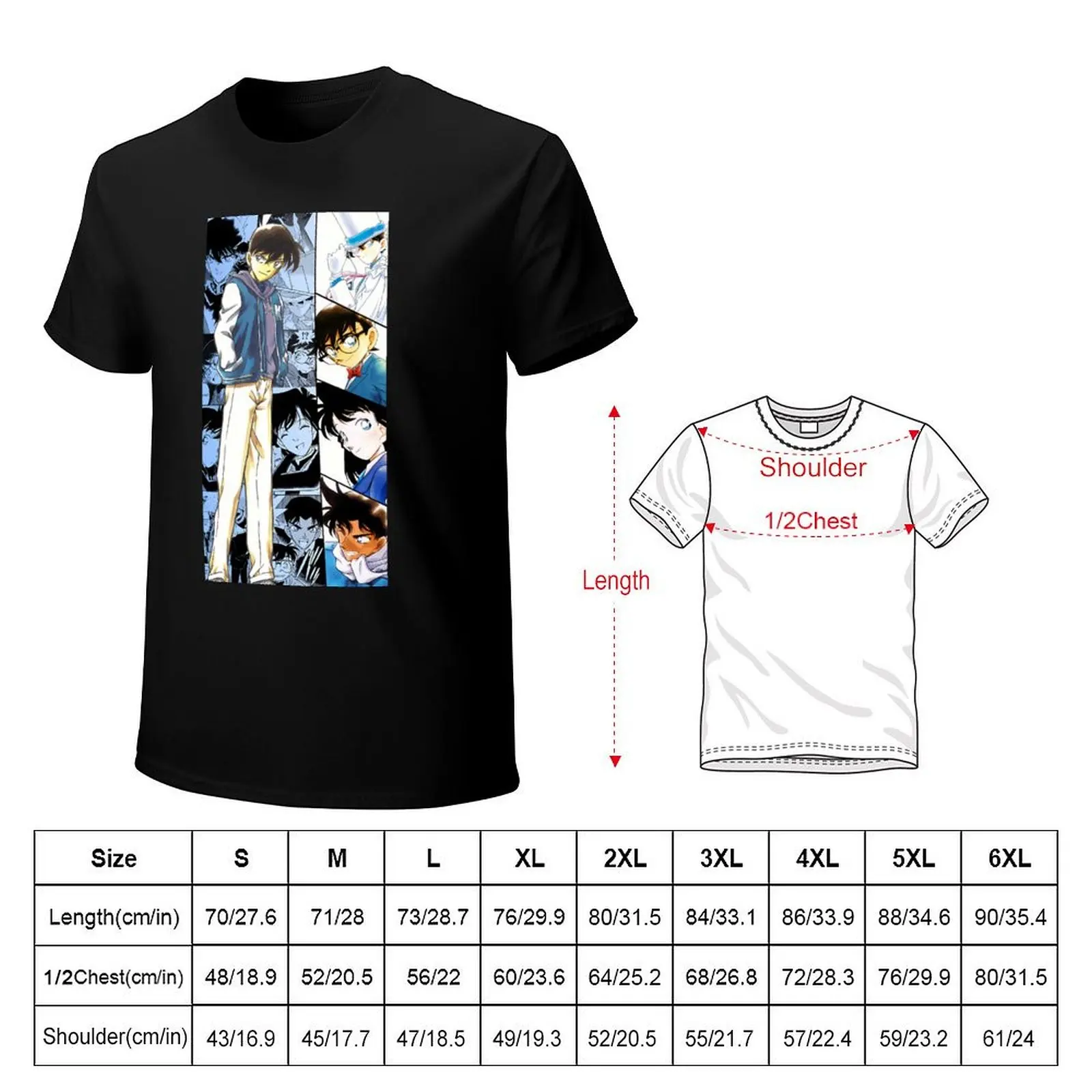 Detective Conan Edit - Collage of Characters! T-Shirt funnys kawaii clothes mens t shirts casual stylish