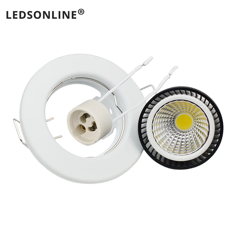 GU10 Recessed Downlight Spot Lights 3W Mini LED Ceiling Light Replaceable White Frame 220V