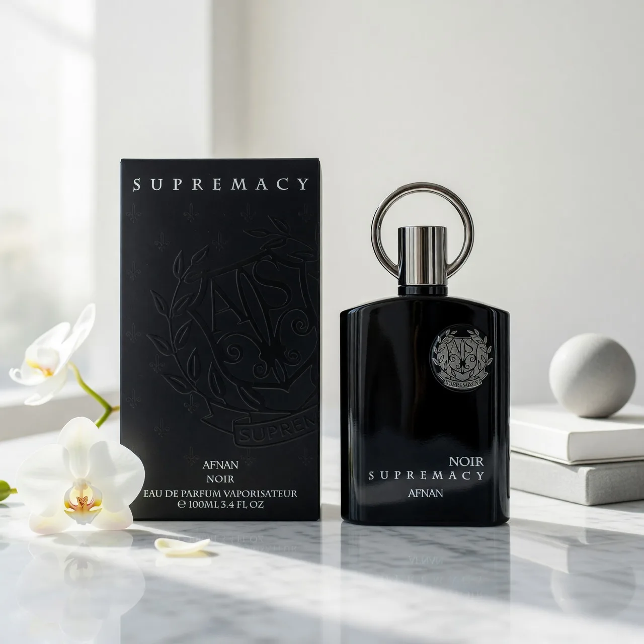 Supremacy Noir Eau de Parfum Spray 100ml (3.4 oz) by Afnan