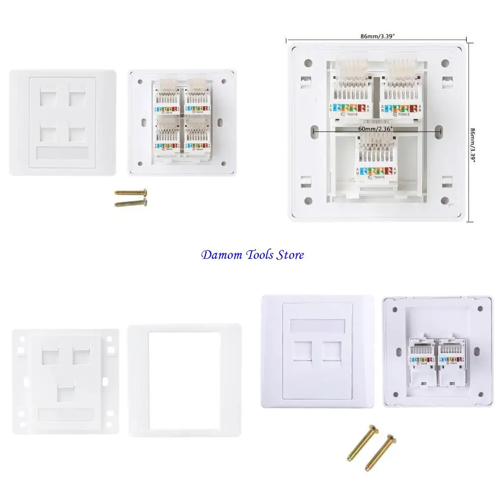 57BE 86 Type Computer Socket Panel CAT5E Module RJ45 Cable Outlet
