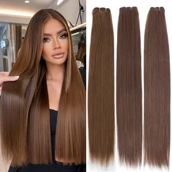 Estensioni dei fasci di capelli lisci Tessitura di capelli lisci Ombre Fasci di capelli lisci sintetici super lunghi da 36 pollici completi fino alla fine