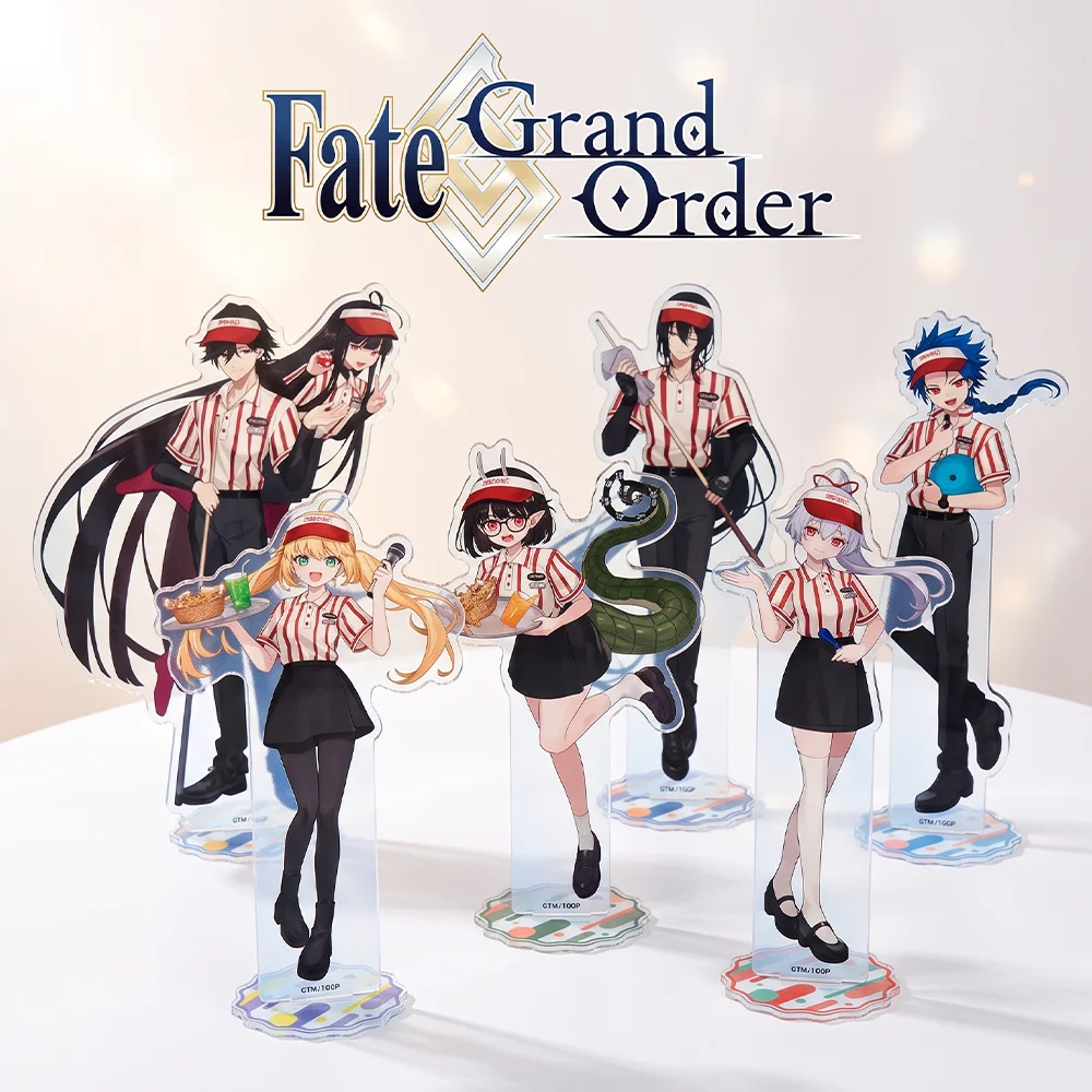 Hot Game Fate/Grand Order Sakamoto Ryouma Altria Pendragon 15CM 10CM Acrylic Stand Keychain Anime Character Desk Decor Gifts