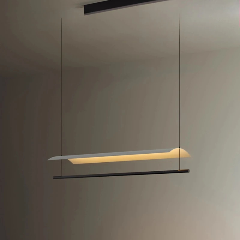 

Minimalist arc eaves restaurant chandelier word office strip light tea room decoration