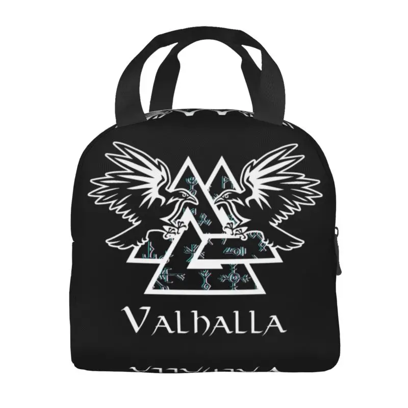 Viking Odins Ravens Thermal Insulated Lunch Bags Women Portable Lunch Tote for Kids School Children Storage Food Box