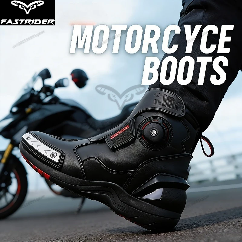 

Мужские мотоциклетные ботинки с сертификатом CE, дышащие, водонепроницаемые, с противоскользящей подошвой, защитой голеностопа, защитное снаряжение для езды