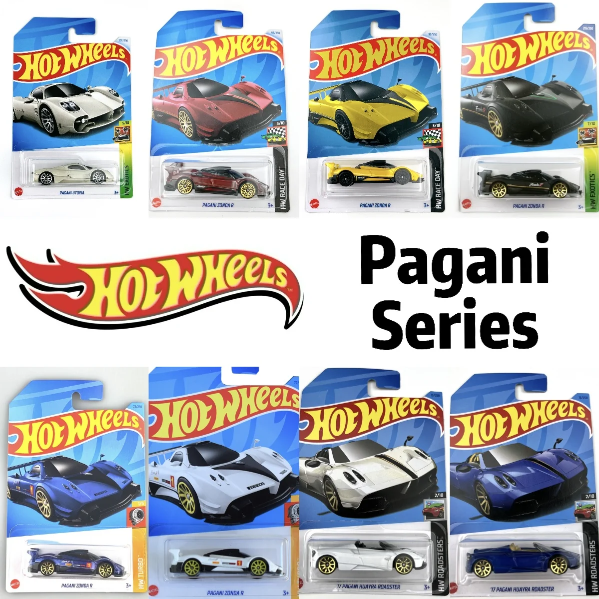 

Hot Wheels Cars 1/64 Pagani Series Collection Alloy Model Toys C4982