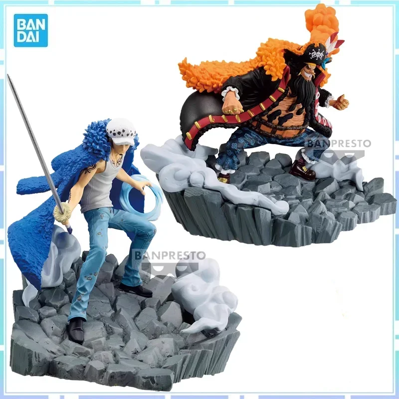 Bandai Original Banpresto Anime ONE PIECE Trafalgar D Water Law VS Marshall D Teach PVC Action Figure Model Collectible Toy Gift