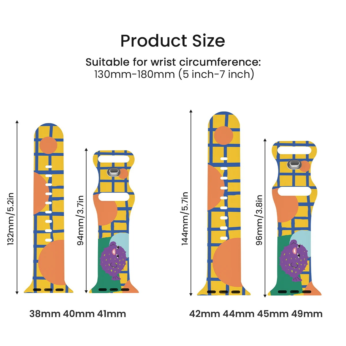 Checkered Pattern Watch Band Sport Compatible with Apple Watch Bands Design Prints Festival Soft Silicone Laser Strap for iWatch