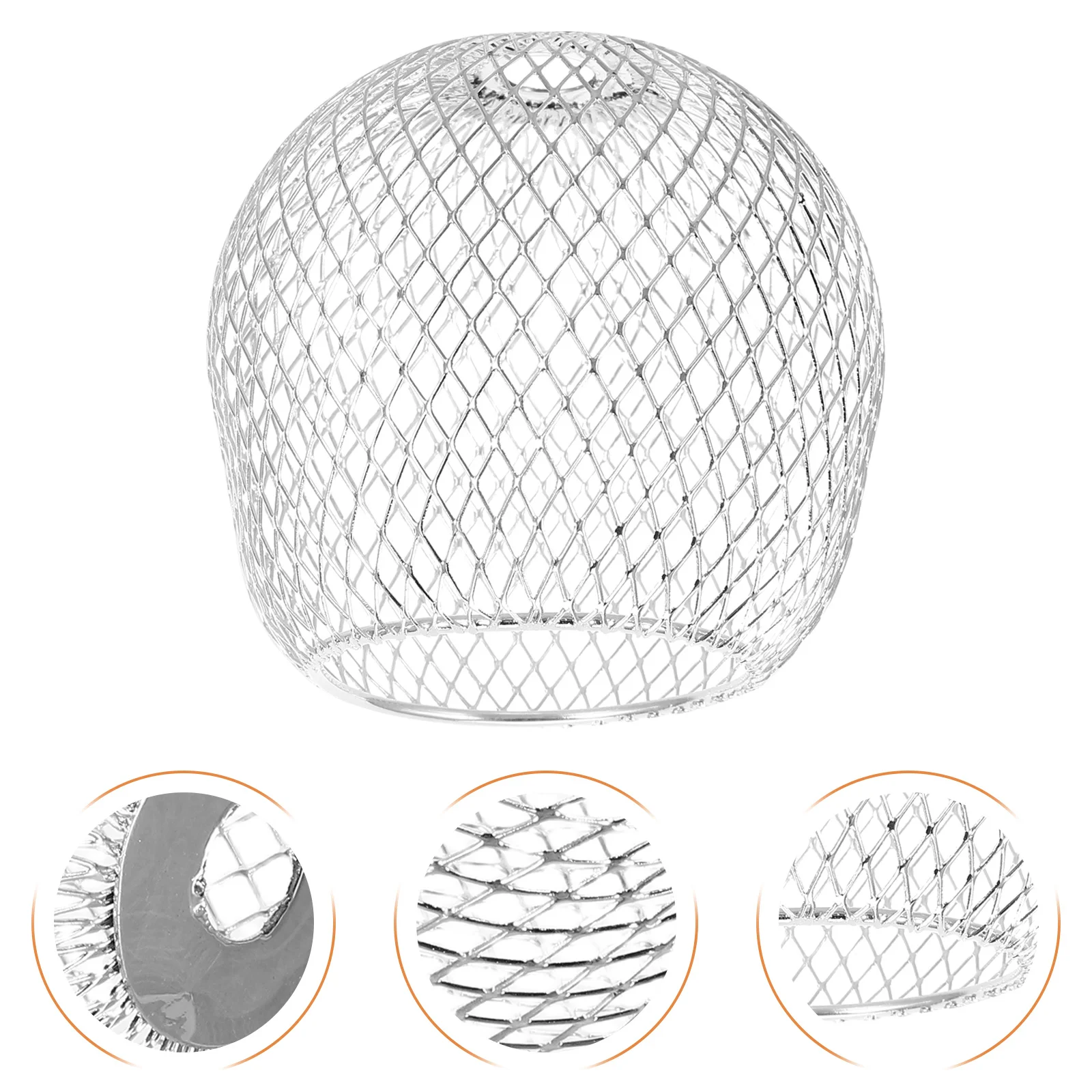 

Baluue Metal Pendant Lamp Shade 7cm Diameter Silver Industrial Ceiling Light Cover Stylish Home Decoration Lighting