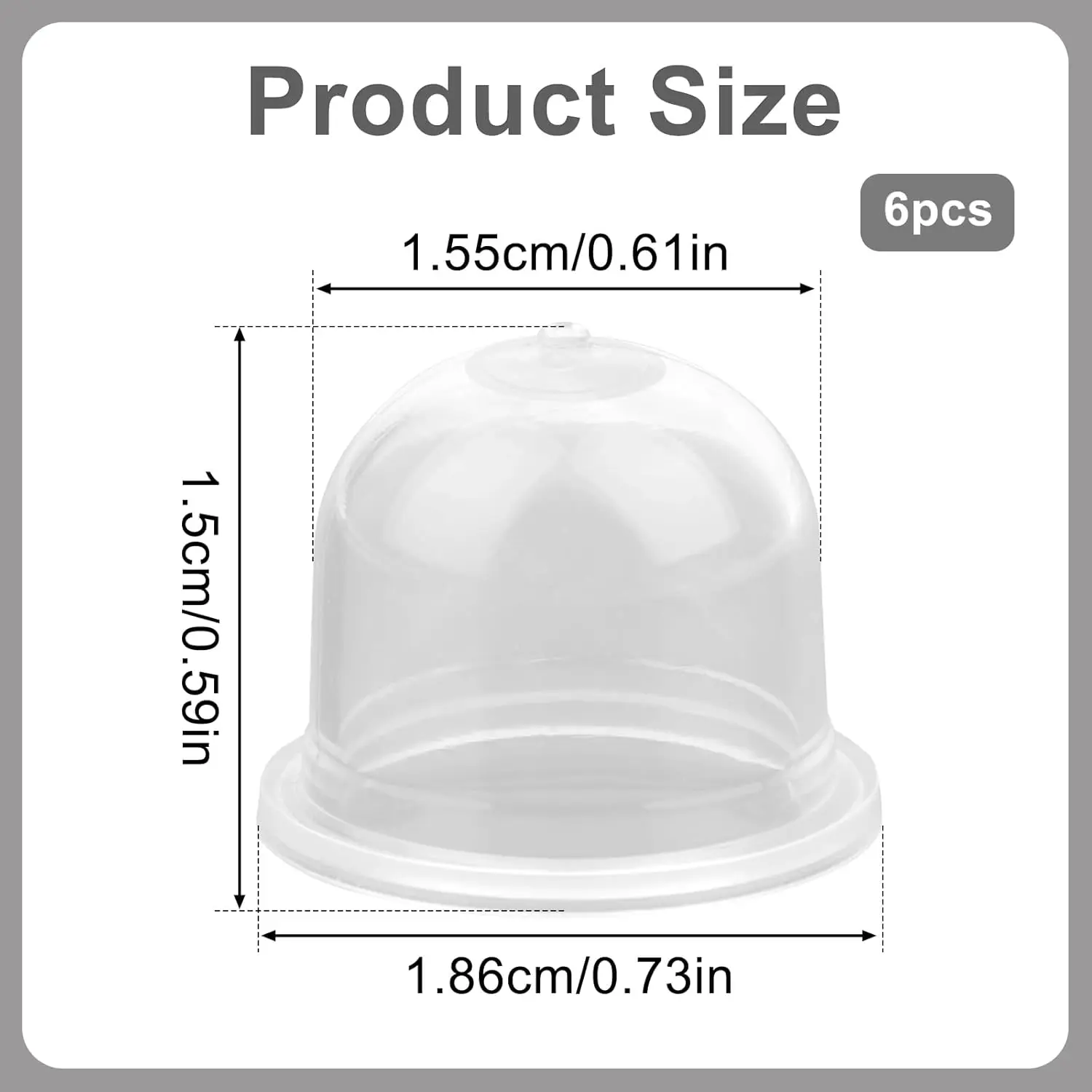 6pcs Primer Bulb Replacements, Fuel Primer Bulb/Ball Compatible with Homelite Ryobi Poulan Craftsman Zama Walbro Carburetor