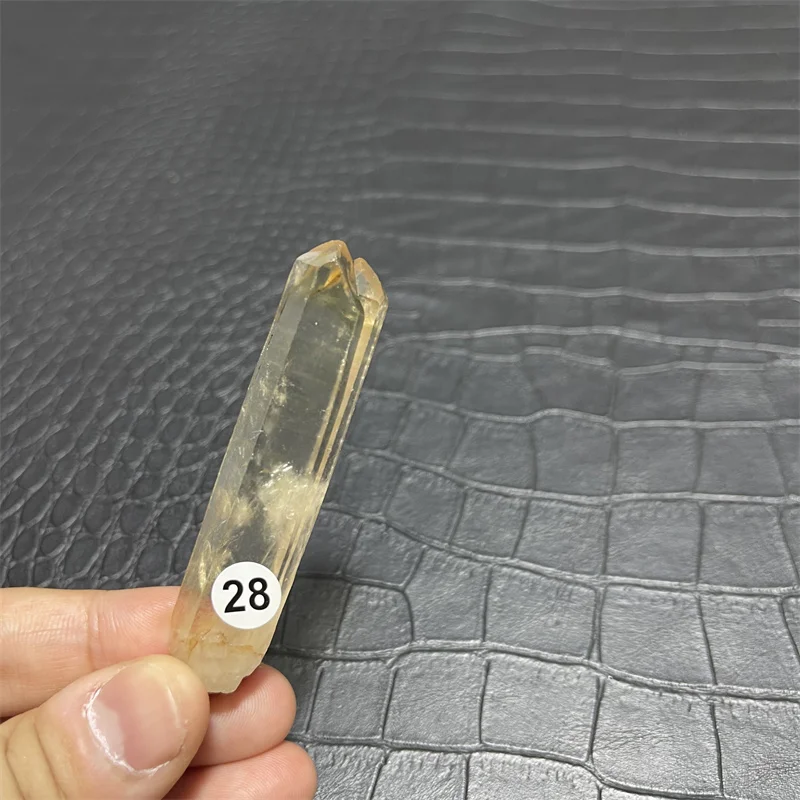 Hot for sale!Natural yellow crystal wand point crystal smoky topaz point reiki healing as a gift view 2