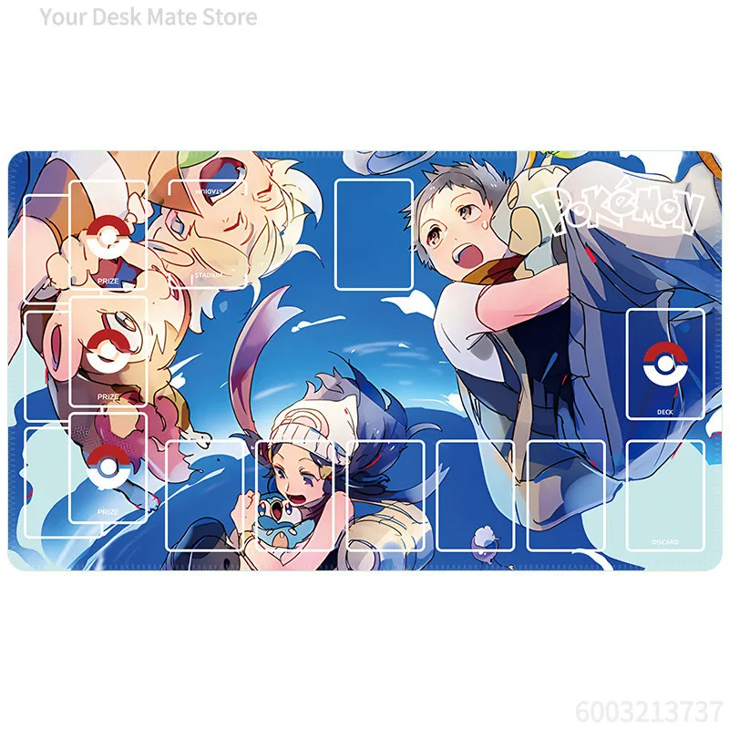 Pokemon Zoned Playmat Yveltal Xerneas Ditto Black Kyurem Lillie Lunala Non-slip Rubber Battle Game Mat Anime Card Table Mouse