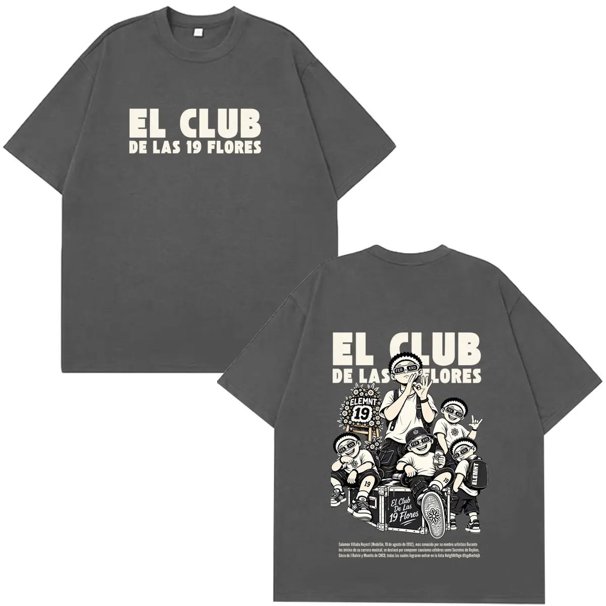 Rapper Feid Ferxxo El Club De Las 19 Flores Album Tour 2026 Print T-shirt Men Women Vintage Cotton Loose Casual Hip-hop T Shirts