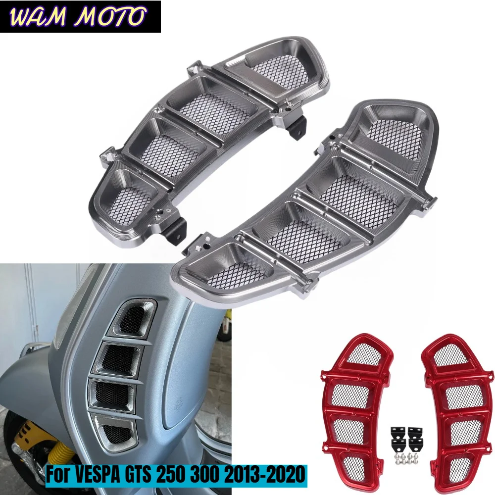 Left Right Side Radiator Guard Grille Bezel Protective Cover Protector For VESPA GTS300 GTS250 2013 - 2020