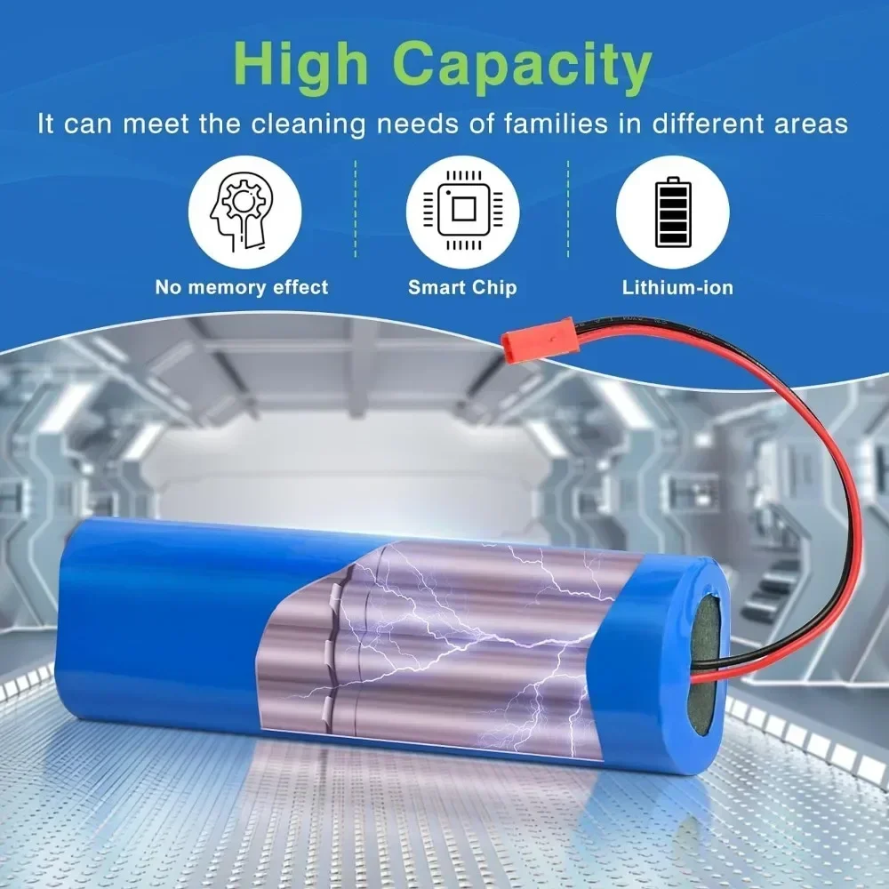 ความจุจริง 14.8V แบตเตอรี่ลิเธียมสําหรับ ILIFE V3s Pro V50 V5s Pro V8s V80 Max B5 Max S5 Pro X750 ทําความสะอาดหุ่นยนต์แบตเตอรี่