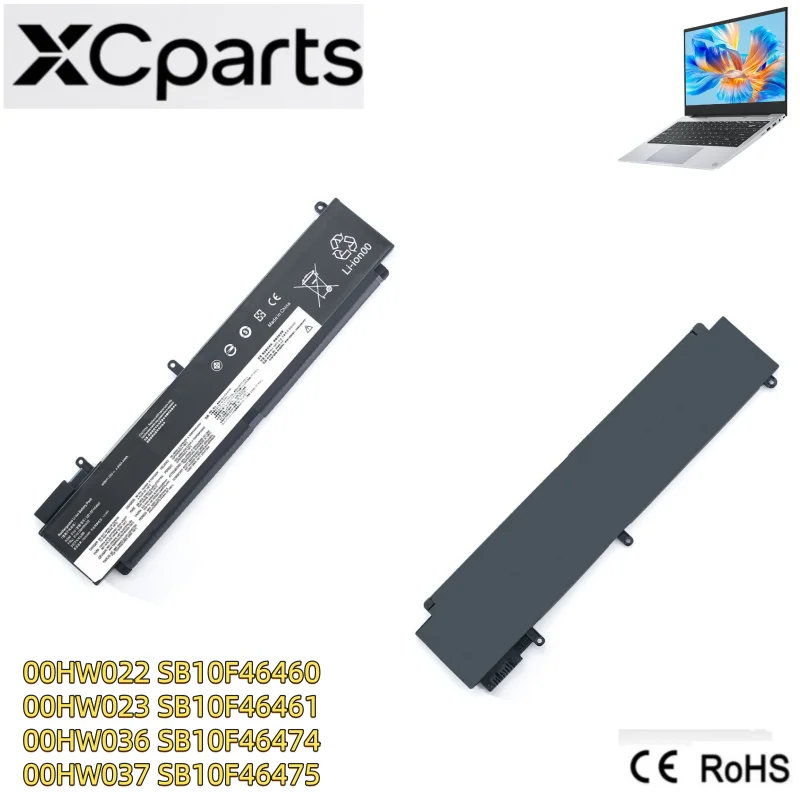 3Cell New 00HW022 SB10F46460 00HW023 SB10F46461 Laptop Battery for Lenovo ThinkPad T460S T470S Series SB10F46474 11.25V 24Wh