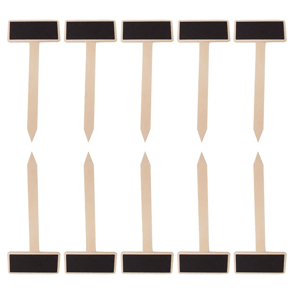 20Pcs Wooden For Garden Decoration Christmas Table Decor Chalkboard Plant Markers