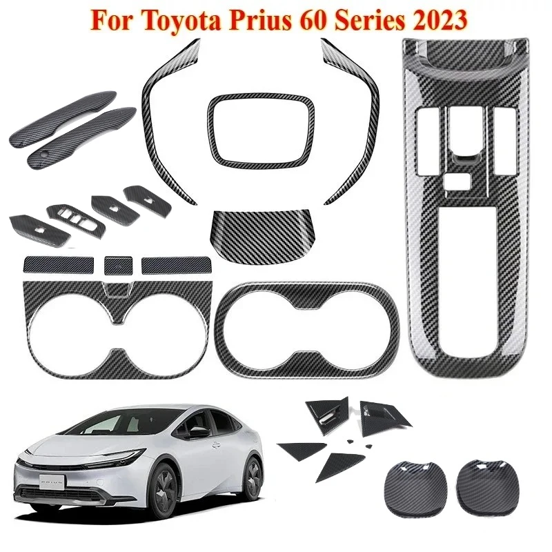 

For Toyota Prius 60 Series 2023 Interior Accessories Center Conlose Front Gear Shift Panle Water Cup Holder Window Control Panle