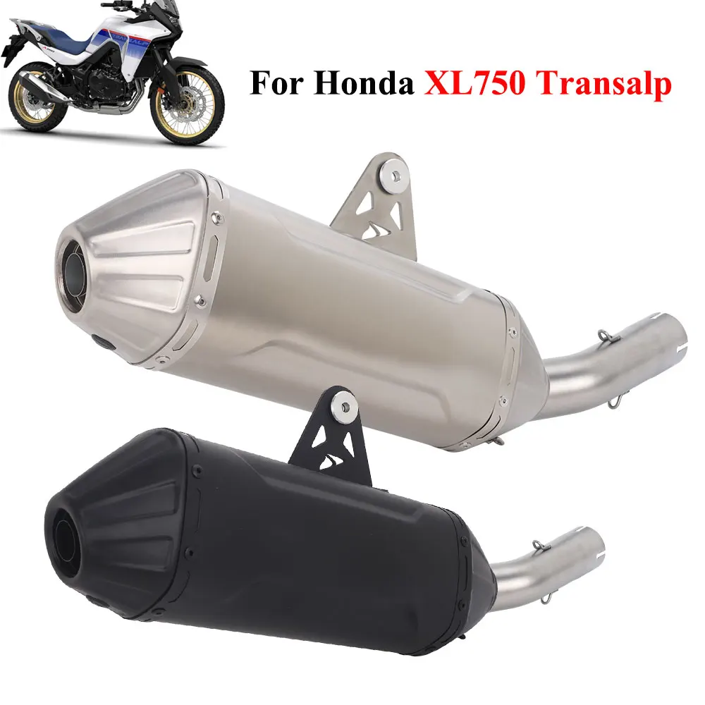 Slip On For Honda Transalp 750 XL750 CB750 Hornet 2023-2026 Motorcycle Exhaust Escape System Middle Link Pipe Muffler