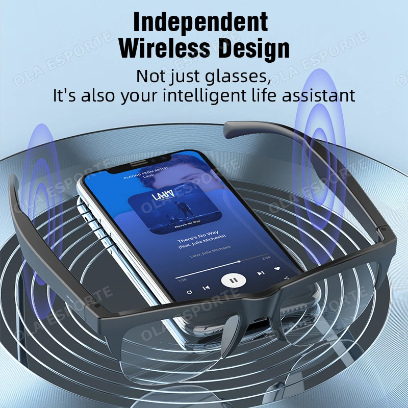2026 Photosensitive Color Change Smart Glasses Man Bluetooth Voice Calls Control Music UV Polarized Sunglasses Headphone Glasses