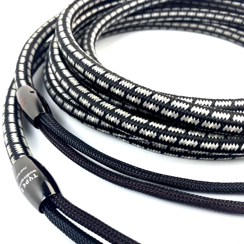 Type 8 Terminated Hifi Audiophile Speaker Cables with 15 AWG BFA Banana Plugs