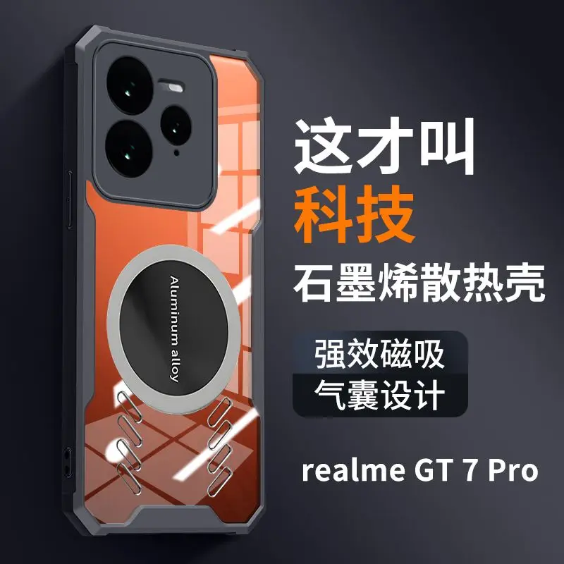 Case For Realme GT7 Pro Cooling Gaming TPU Skin-friendly Cover For Realme GT 7 Pro Shockproof Bumper Funda