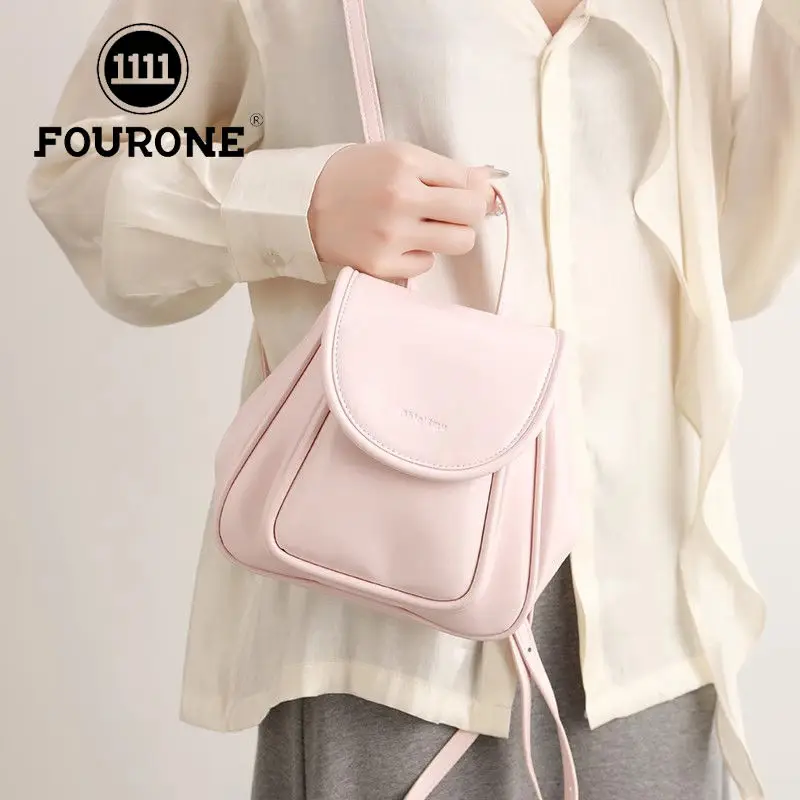 Spring Summer Handlebag Mini Backpack Girls 2025 Package New One Shoulder Bag Fashion Korean Bagpack Women Pu Schoolbag