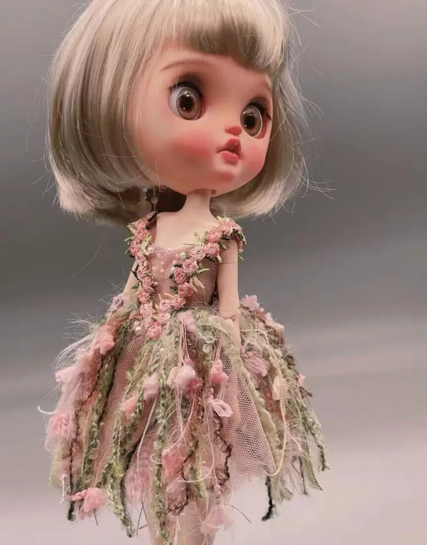 2025 1pcs Blythe flower fairy one-piece dress 1/6 30cm(Fit for azone,Pullip,Ob22/24/26, Licca)