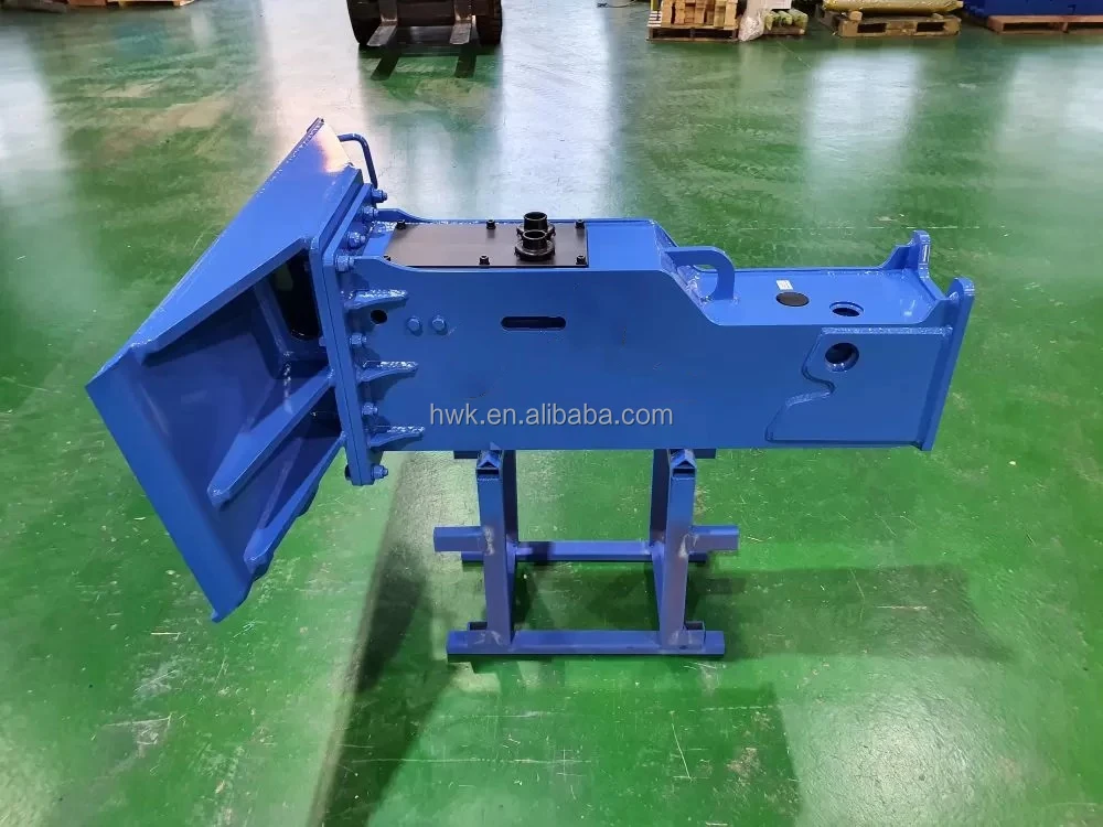 Mini Skid Steer Loader Hydraulic Rock Breaker Hammer Attachment, Compact Accessory For Small Farm Road Demolition Jobs