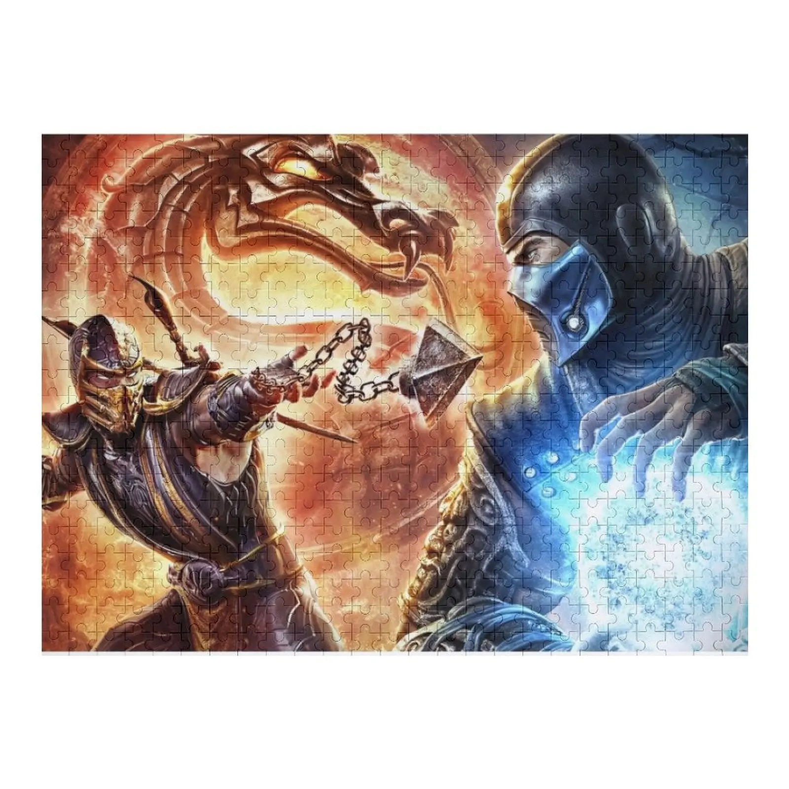 

Mortal Kombat Scorpion Sub Zero Пазл Деревянный для взрослых с персонализированной фотографией Детский пазл